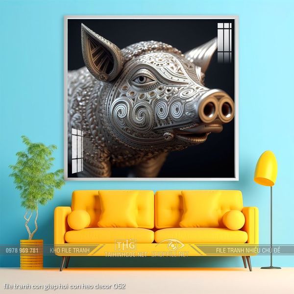 file tranh con giap hoi con heo decor 052
