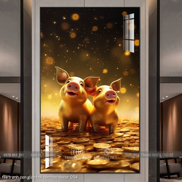 file tranh con giap hoi con heo decor 054