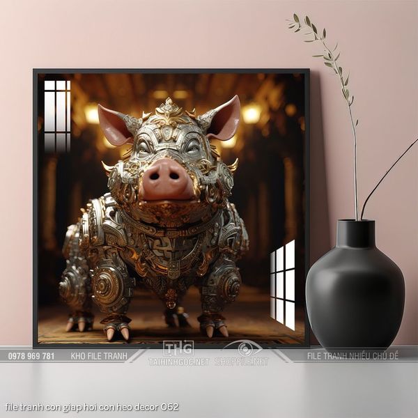 file tranh con giap hoi con heo decor 062