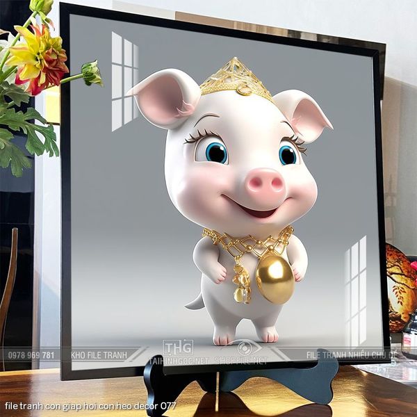 file tranh con giap hoi con heo decor 077