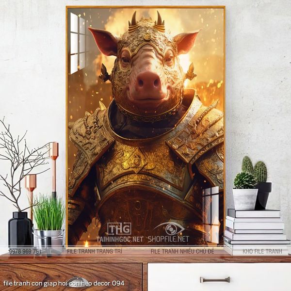 file tranh con giap hoi con heo decor 094
