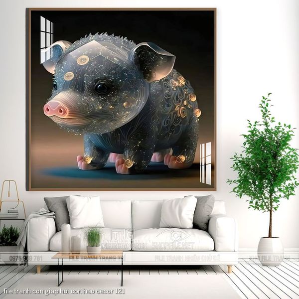 file tranh con giap hoi con heo decor 121