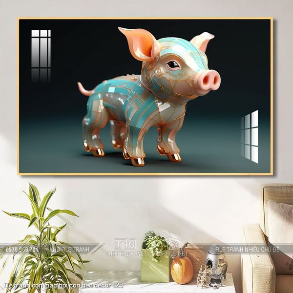 file tranh con giap hoi con heo decor 123