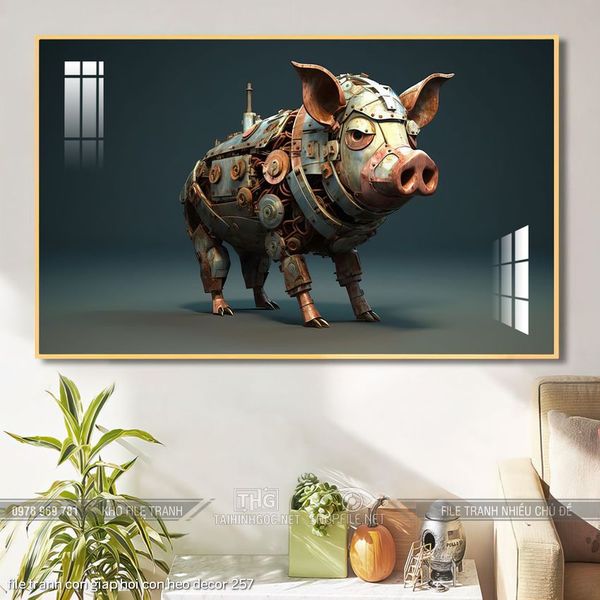 file tranh con giap hoi con heo decor 257