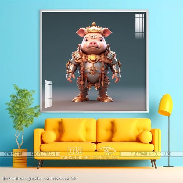 file tranh con giap hoi con heo decor 261