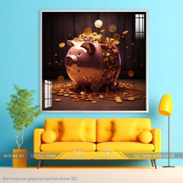 file tranh con giap hoi con heo decor 321