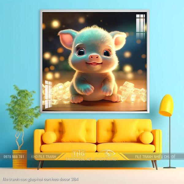 file tranh con giap hoi con heo decor 384