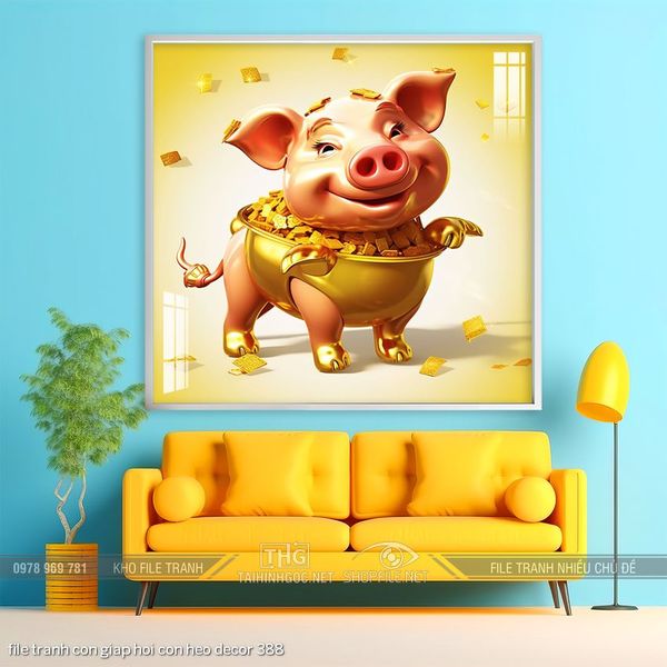 file tranh con giap hoi con heo decor 388