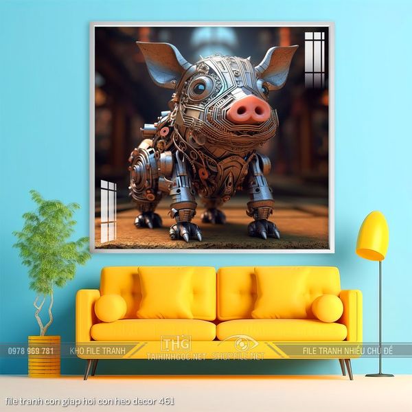 file tranh con giap hoi con heo decor 461