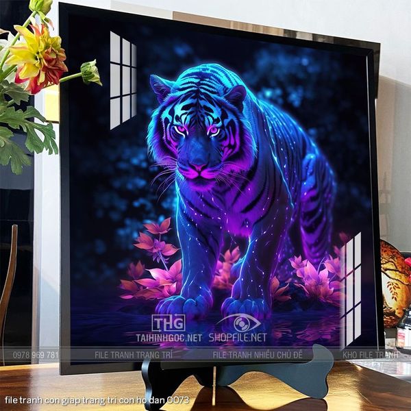 file tranh con giap trang tri con ho dan 0073