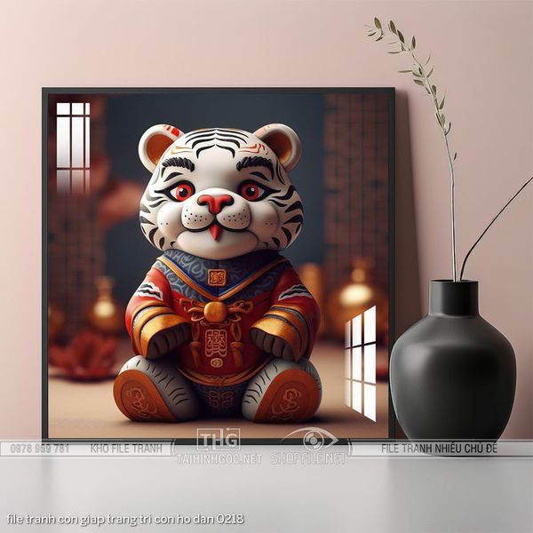 file tranh con giap trang tri con ho dan 0218