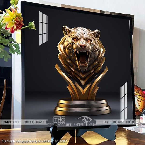 file tranh con giap trang tri con ho dan 0283