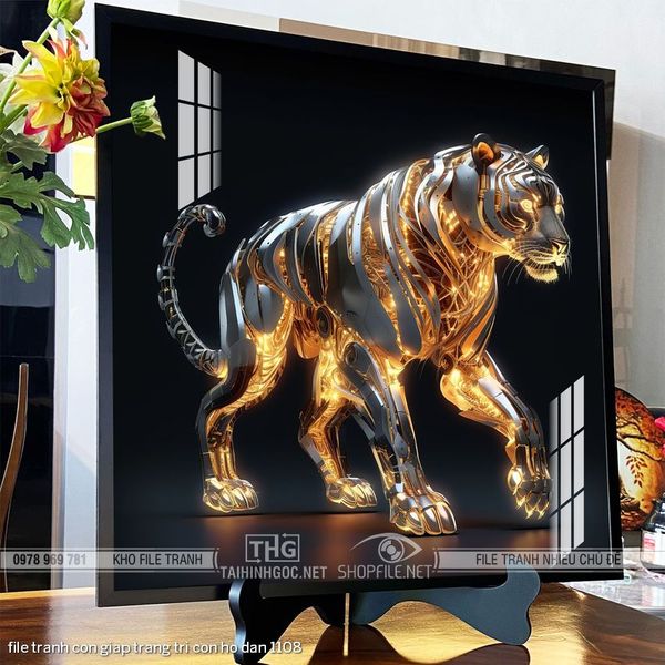 file tranh con giap trang tri con ho dan 1108