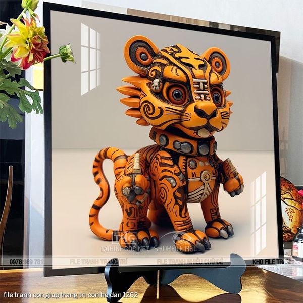 file tranh con giap trang tri con ho dan 1262