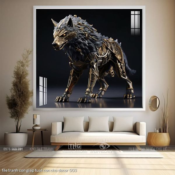 file tranh con giap tuat con cho decor 003