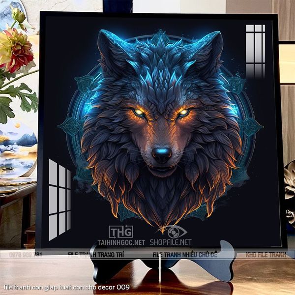 file tranh con giap tuat con cho decor 009