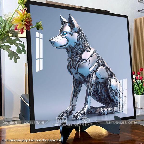file tranh con giap tuat con cho decor 041