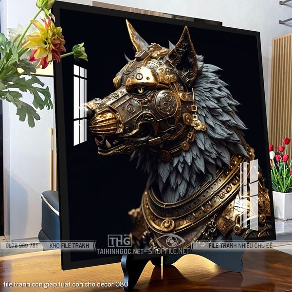 file tranh con giap tuat con cho decor 080