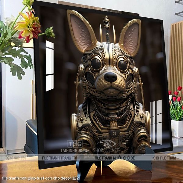 file tranh con giap tuat con cho decor 122
