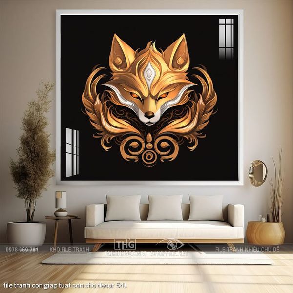 file tranh con giap tuat con cho decor 541