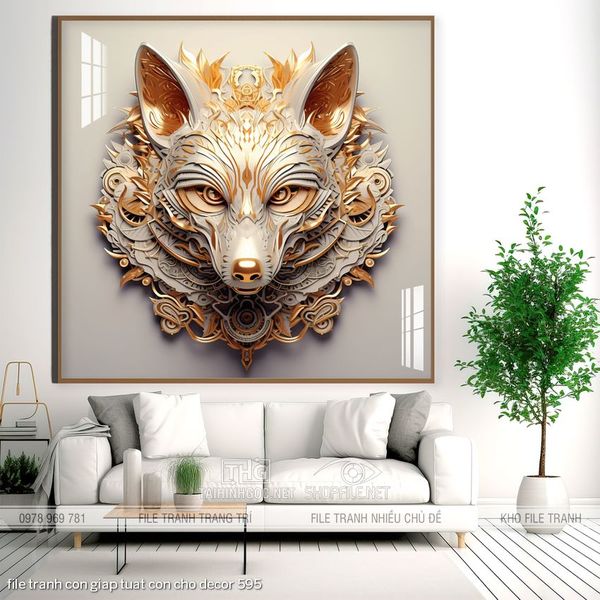 file tranh con giap tuat con cho decor 595