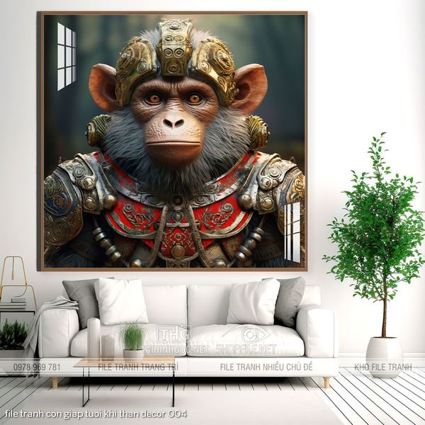 file tranh con giap tuoi khi than decor 004