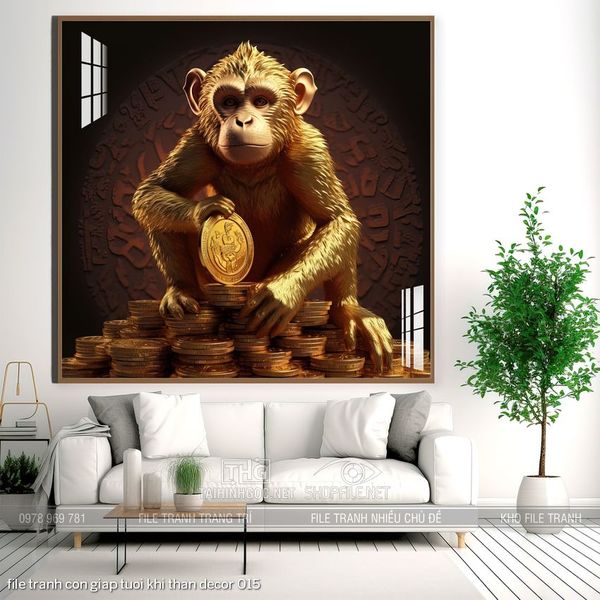 file tranh con giap tuoi khi than decor 015