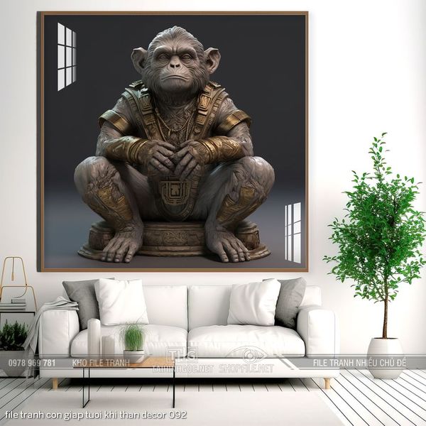 file tranh con giap tuoi khi than decor 092