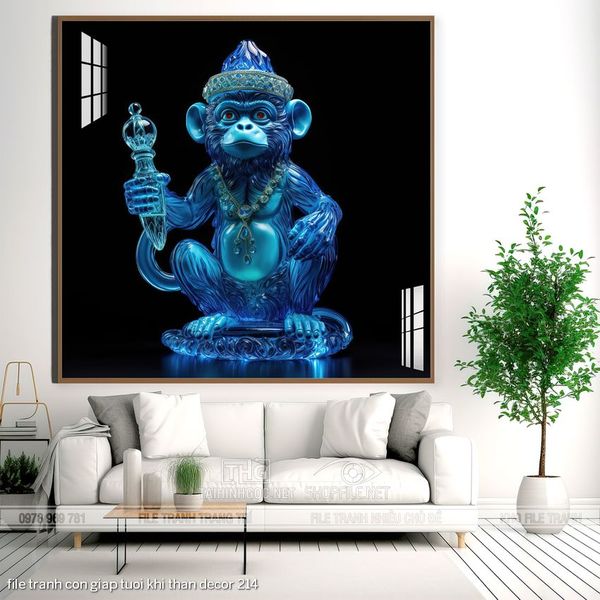 file tranh con giap tuoi khi than decor 214