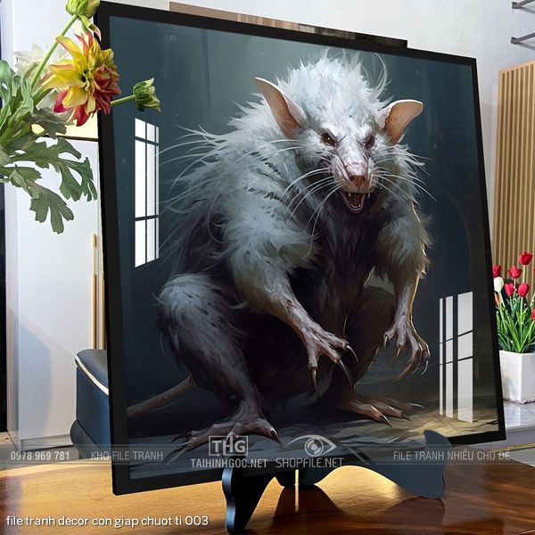 file tranh decor con giap chuot ti 003