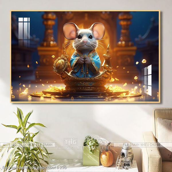file tranh decor con giap chuot ti 235