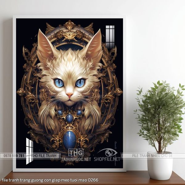 file tranh trang guong con giap meo tuoi mao 0266