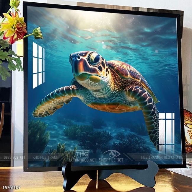 Tranh treo tường cá heo dễ thương
