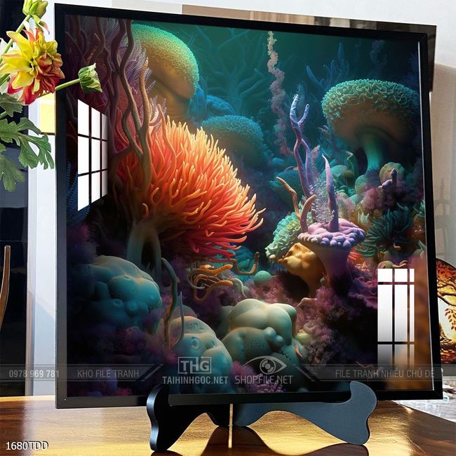 Tranh treo tường cá heo dễ thương