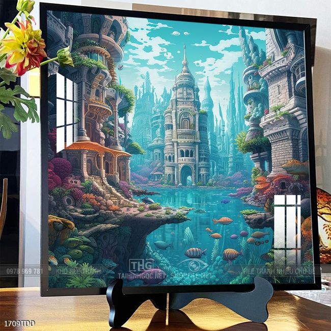 Tranh treo tường cá heo đại dương