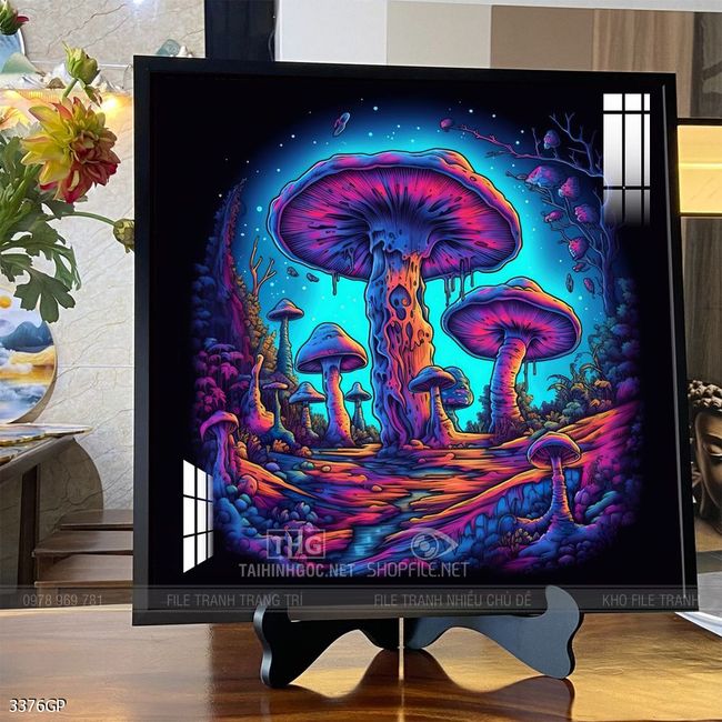 Tranh phi hành gia decor tường nhà