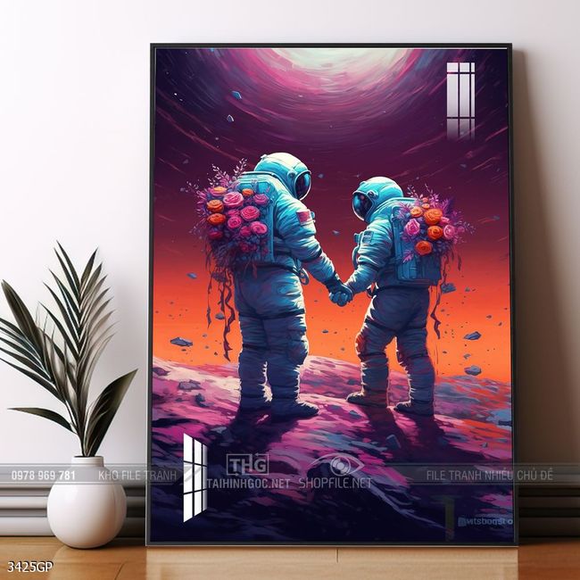 Tranh treo tường nghệ thuật phi hành gia