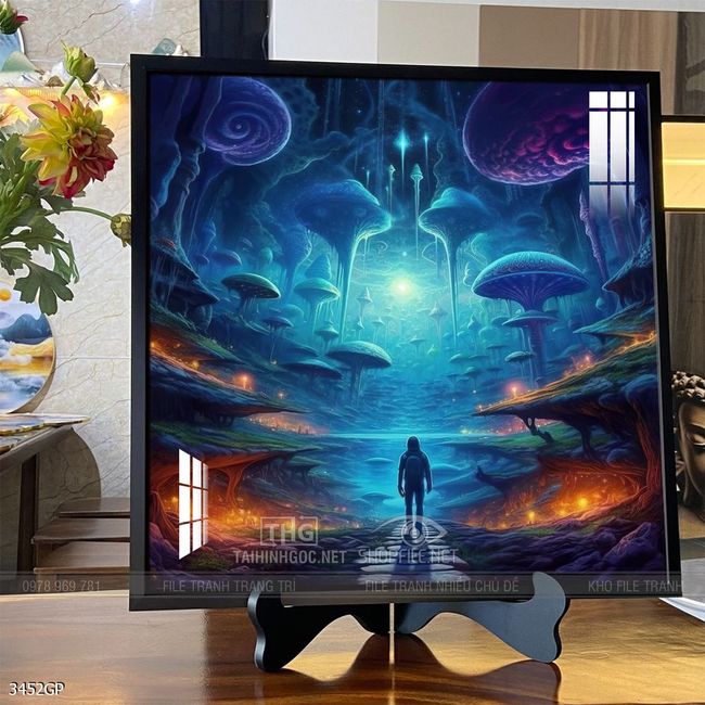 Tranh 3D phi hành gia vũ trụ