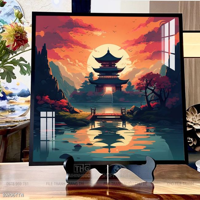 Tranh phong thủy nước non tuyệt đẹp