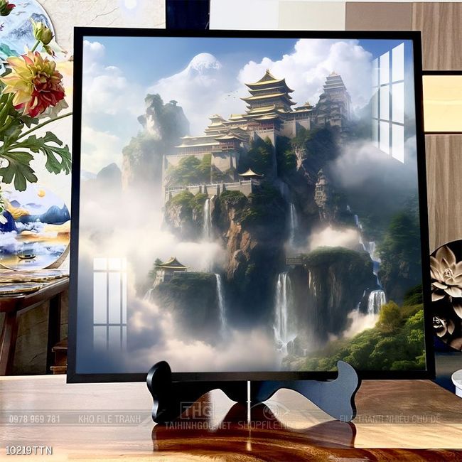 Tranh phong thủy nước non tuyệt đẹp
