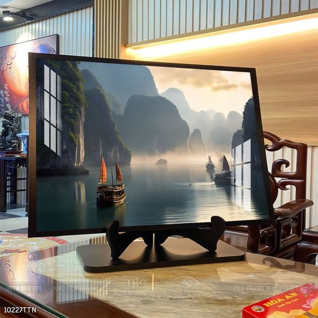 Tranh phong thủy phong cảnh thác nước thiên nhiên