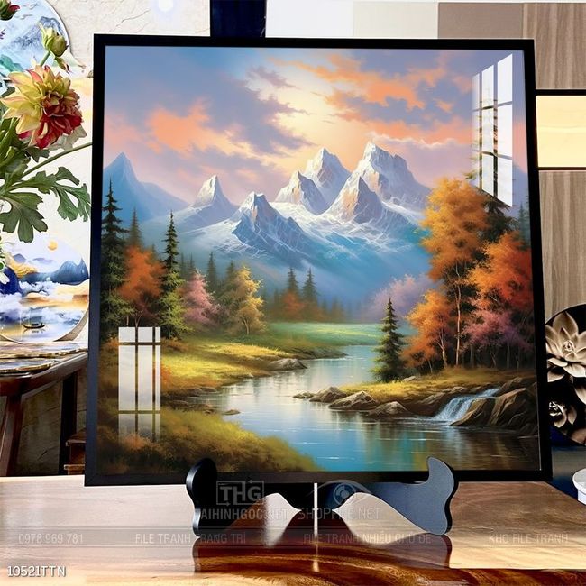 Tranh phong thủy nước non tuyệt đẹp
