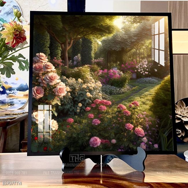 Tranh phong thủy phong cảnh thác nước thiên nhiên