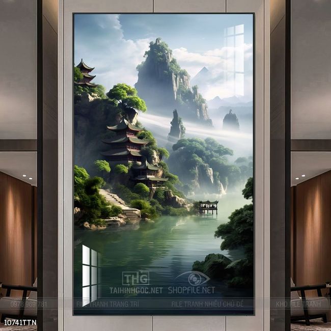 Tranh phong thủy sơn thủy hữu tình