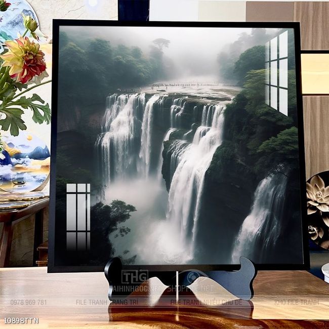 Tranh phong thủy nước non tuyệt đẹp