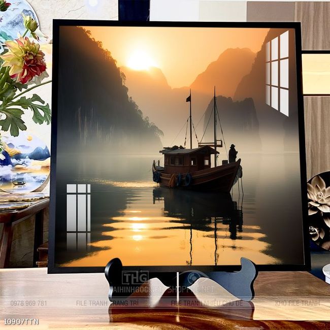 Tranh phong thủy sơn thủy đẹp