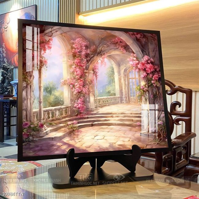Tranh phong thủy phong cảnh thác nước thiên nhiên