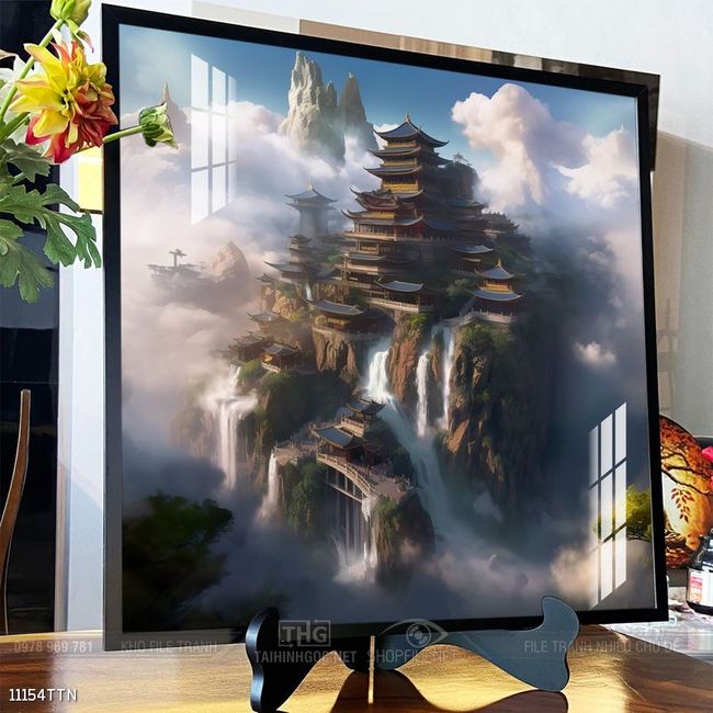 Tranh phong thủy nước non tuyệt đẹp