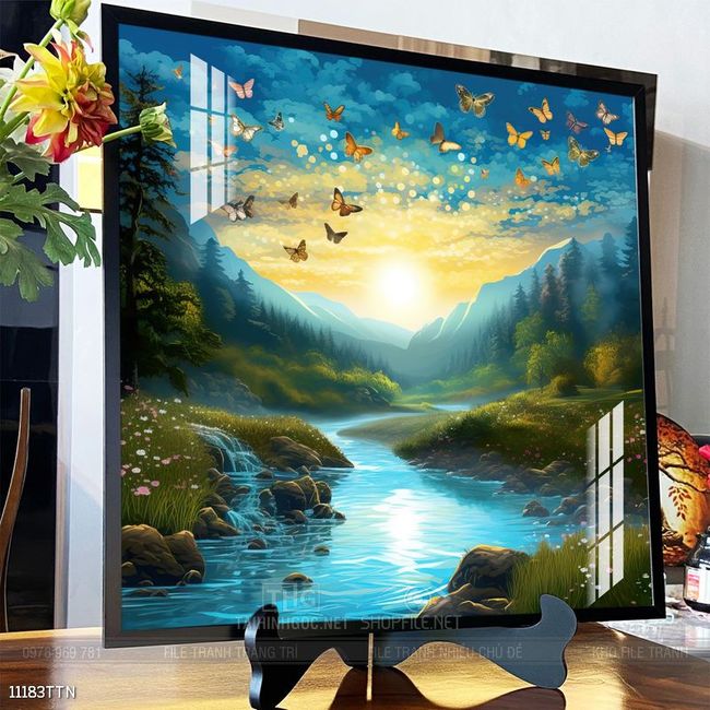 Tranh phong thủy sơn thủy hữu tình