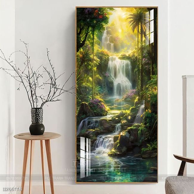 Tranh phong thủy nước non tuyệt đẹp